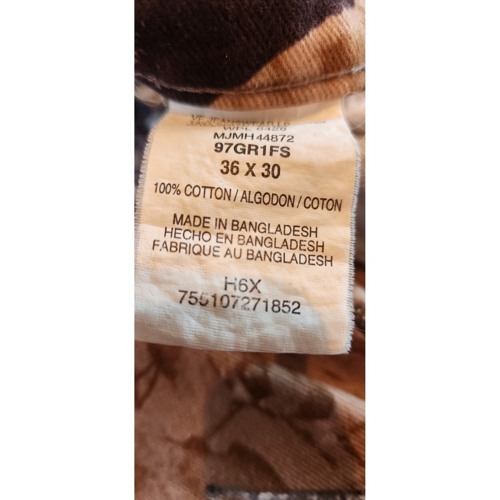 VTG Wrangler 36 X 30 Mossy Oak Camo Double Knee Jeans Hunting Pants USA Y2K - Picture 5 of 8
